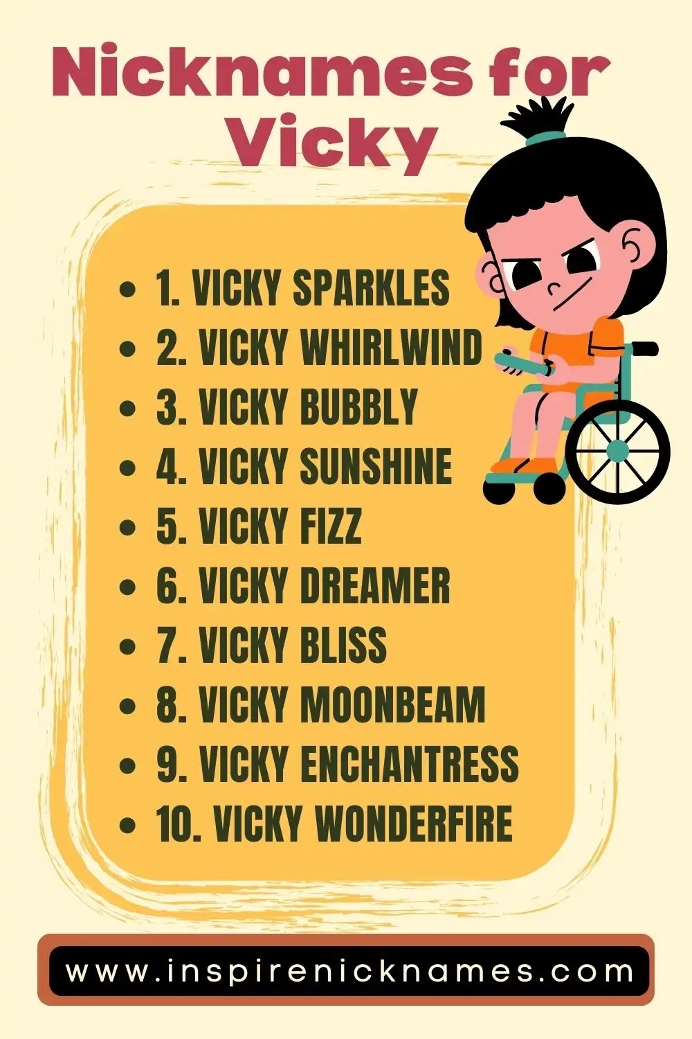 Nicknames for Vicky list ideas