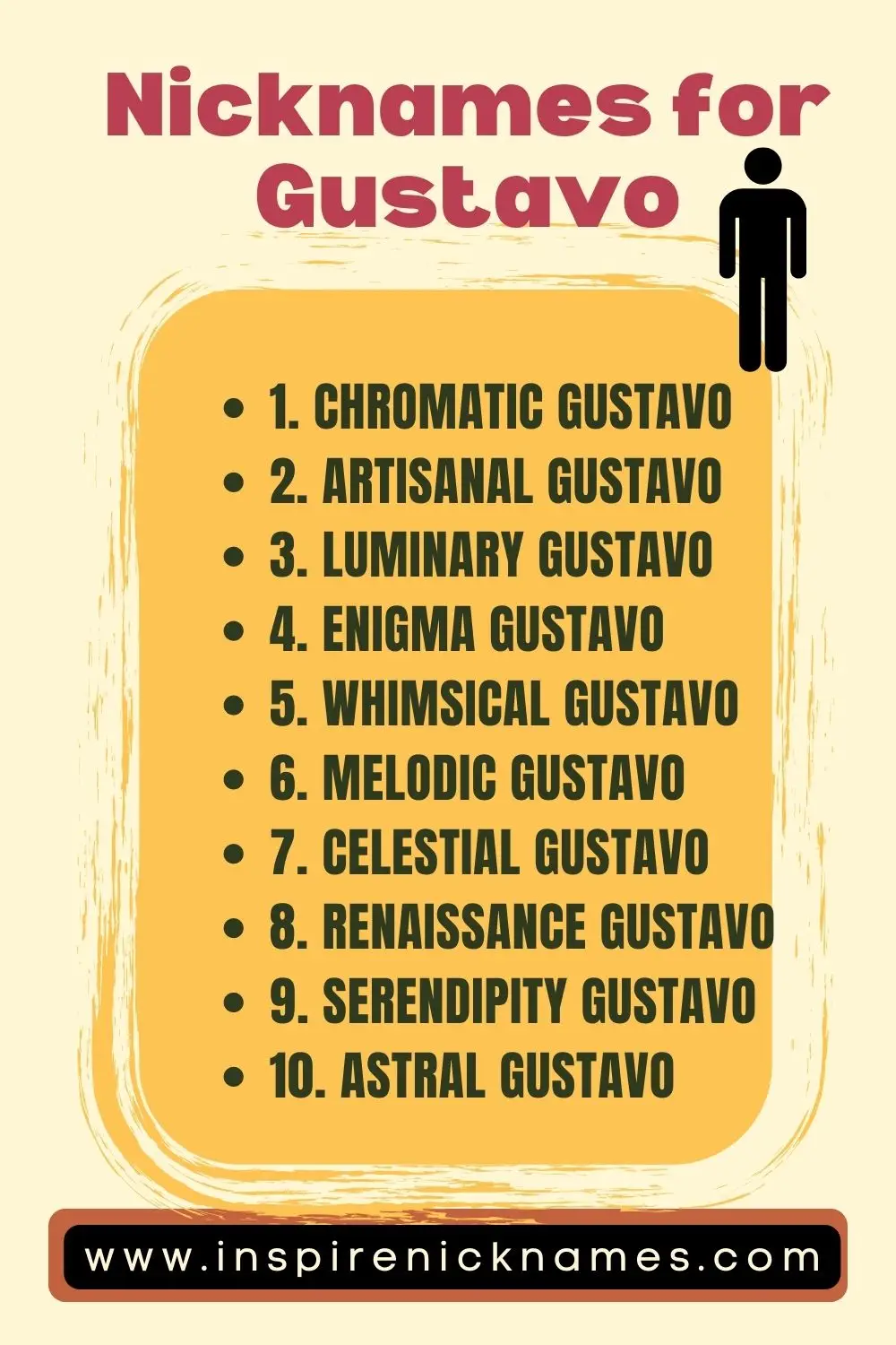 nicknames for Gustavo list ideas