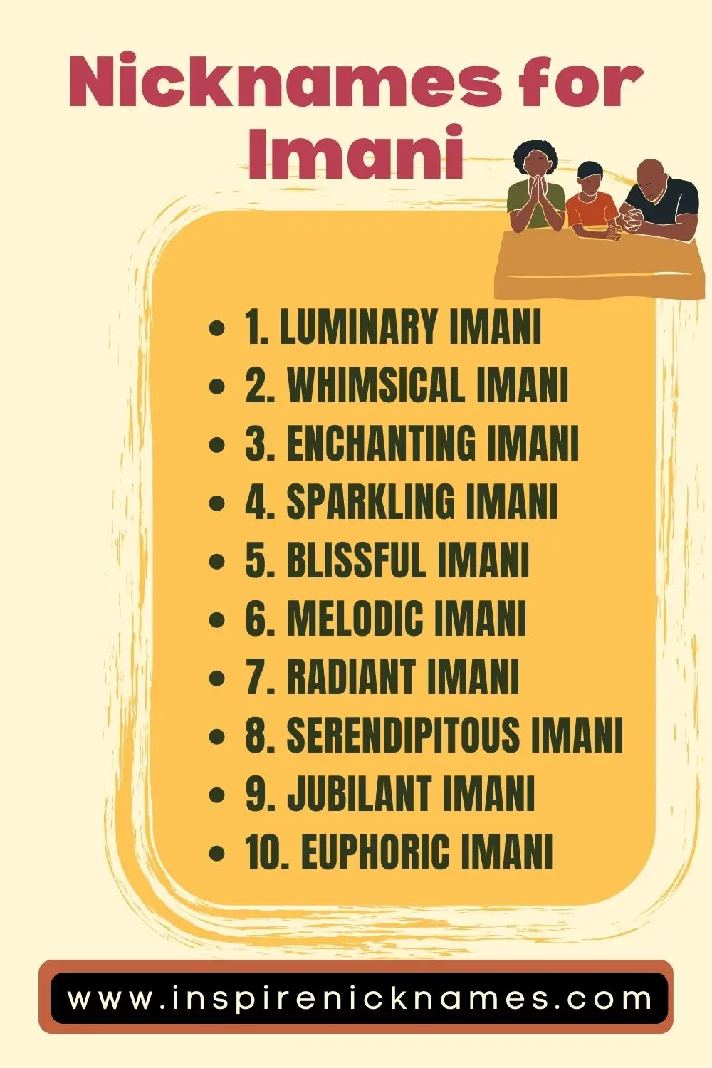 nicknames for Imani list ideas