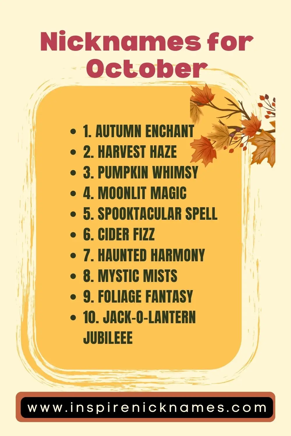 nicknames for October lost ideas