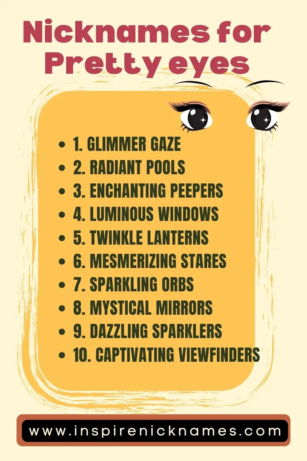 nicknames for pretty eyes list ideas