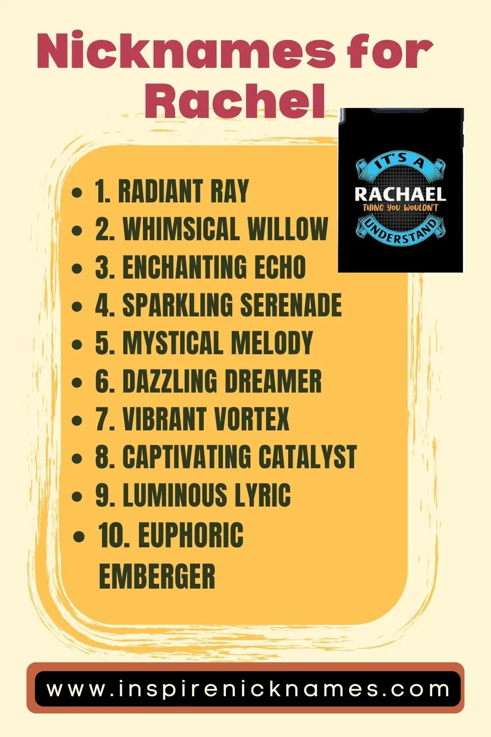 nicknames for Rachel list ideas