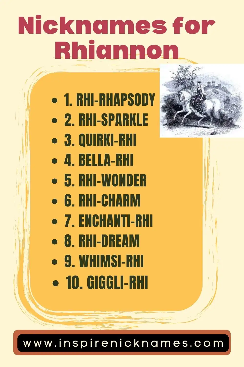 nicknames for Rhiannon list ideas