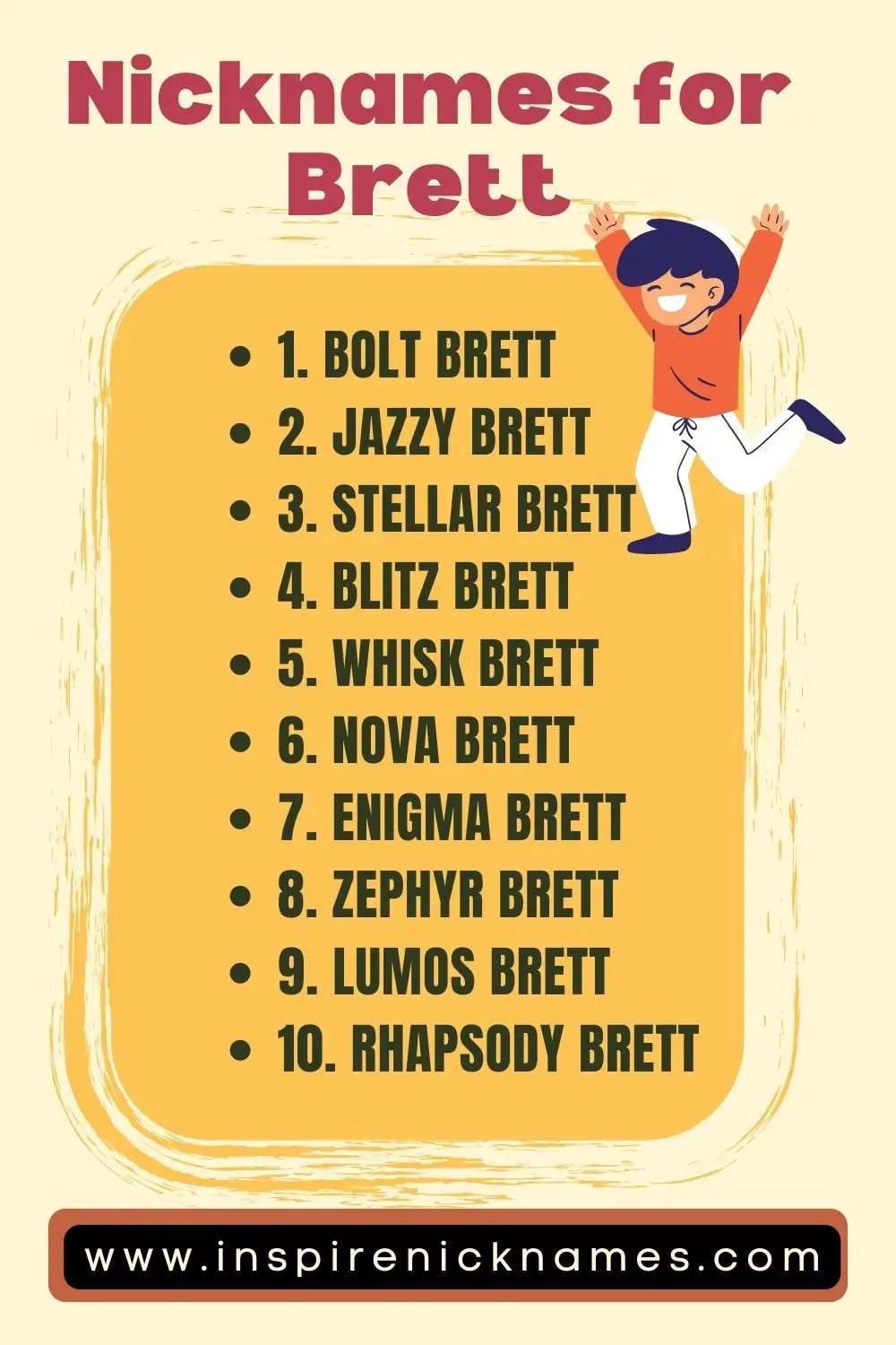 nicknames for Brett list ideas