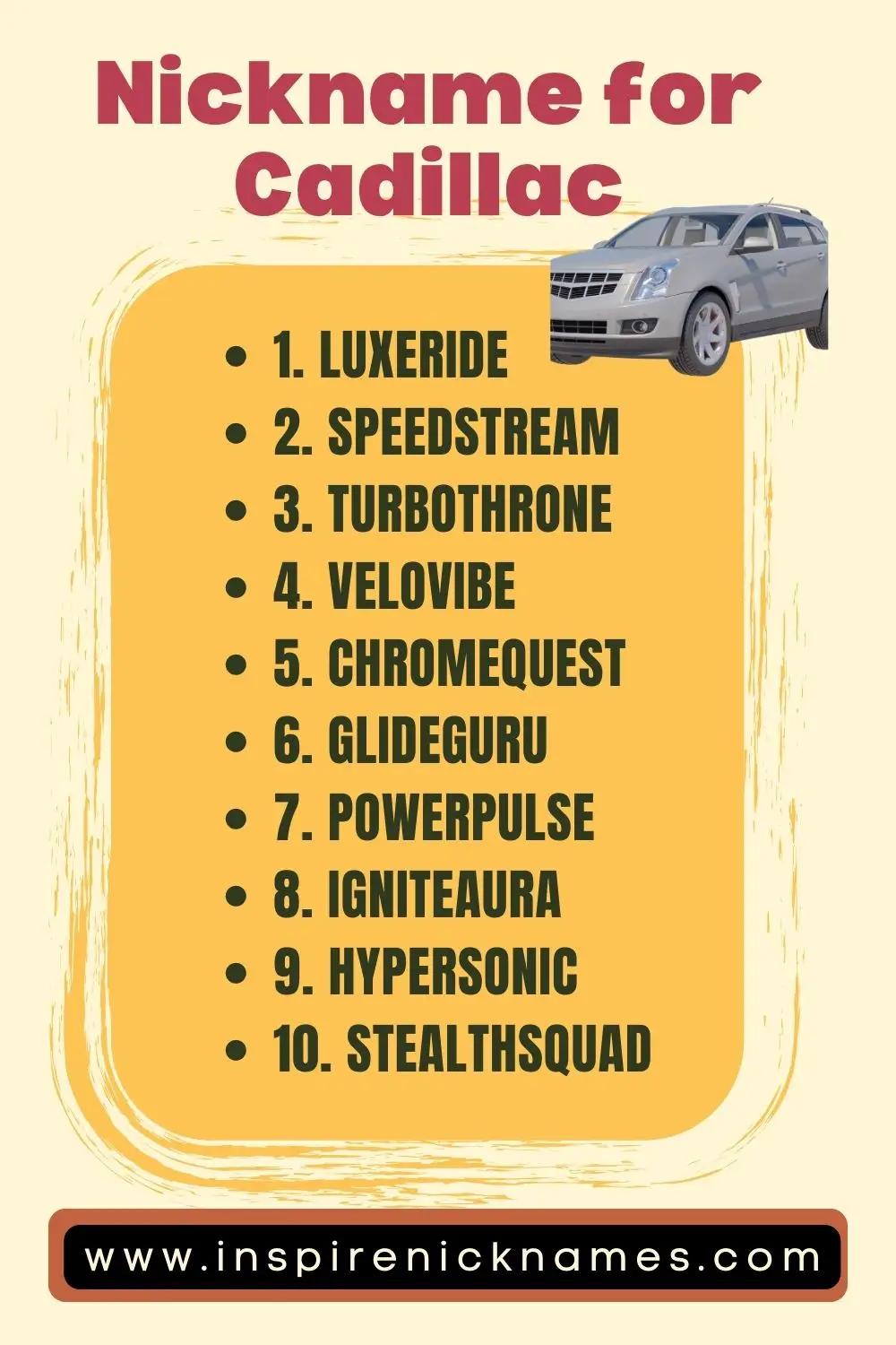 Nickname For Cadillac Creative Ideas For Car Enthusiasts