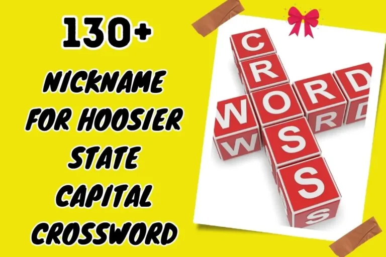 Nickname for Hoosier State Capital Crossword – Solve It!