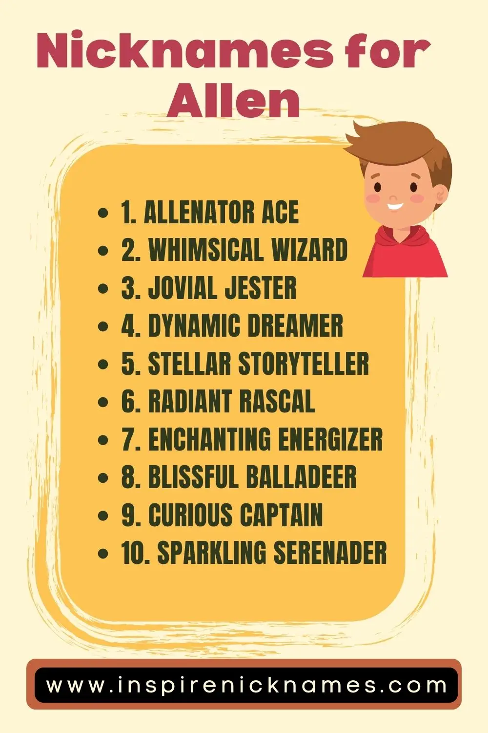 nicknames for Allen list ideas