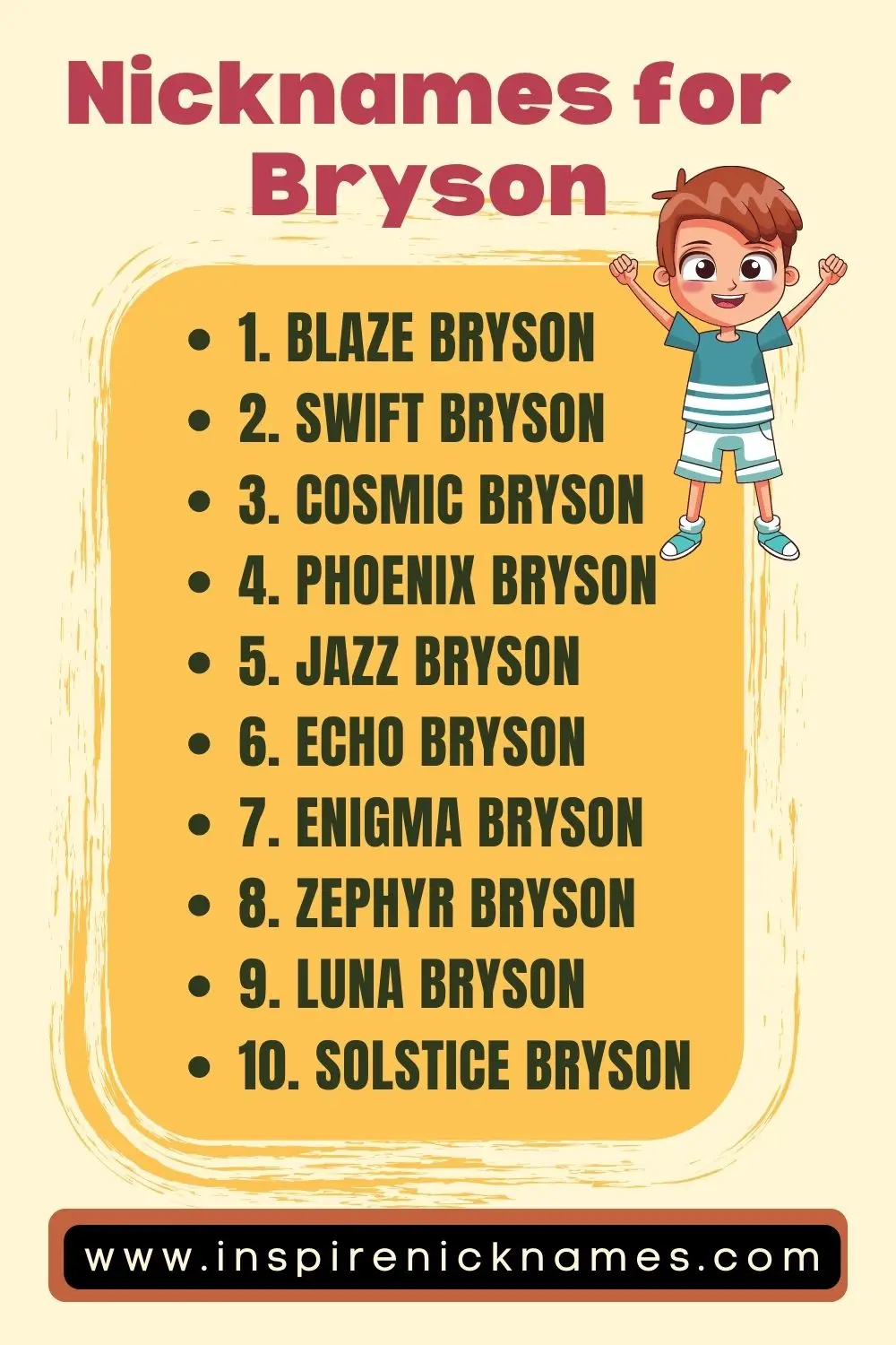 nicknames for bryson list ideas