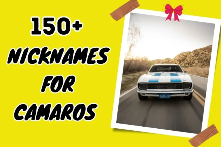 Nicknames for Camaros – Creative Ideas for Car Enthusiasts