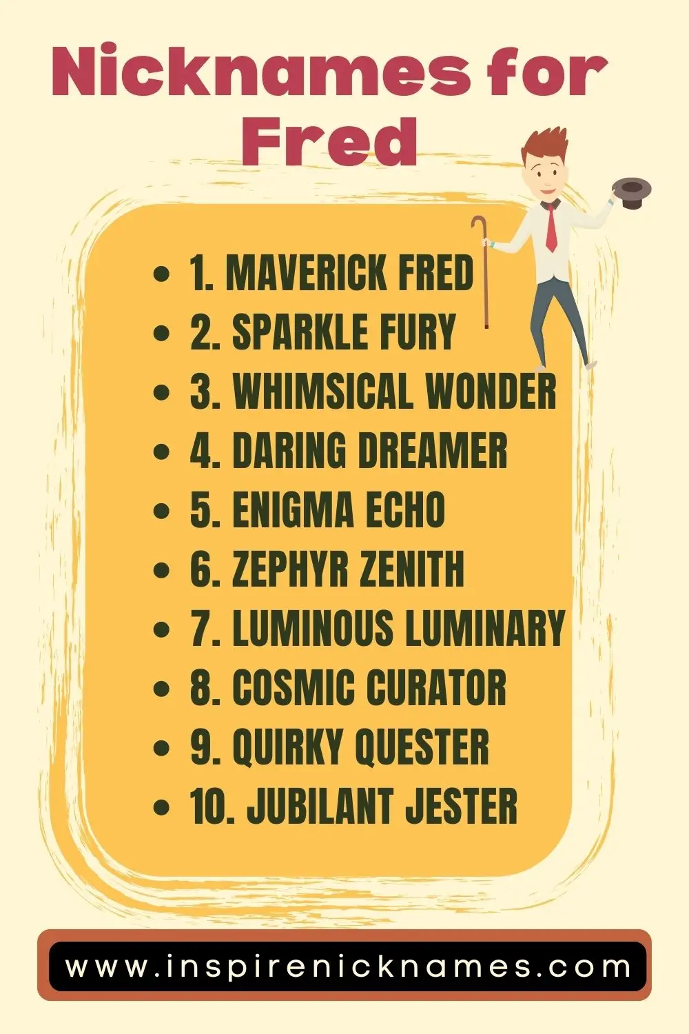 nicknames for Fred list ideas
