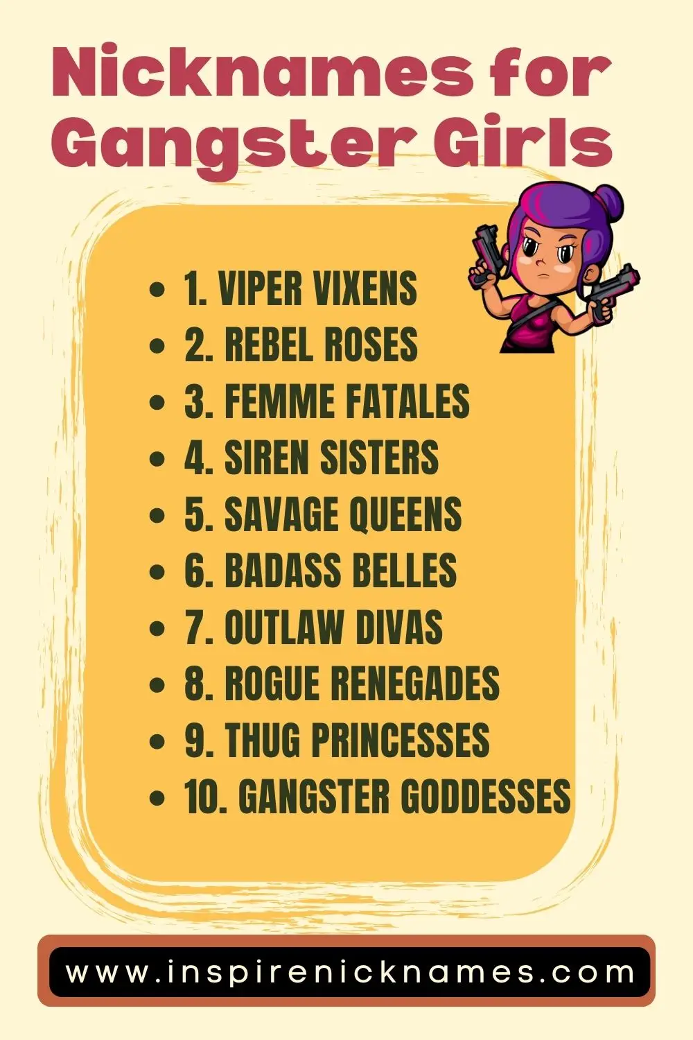  nicknames for gangster girls list ideas