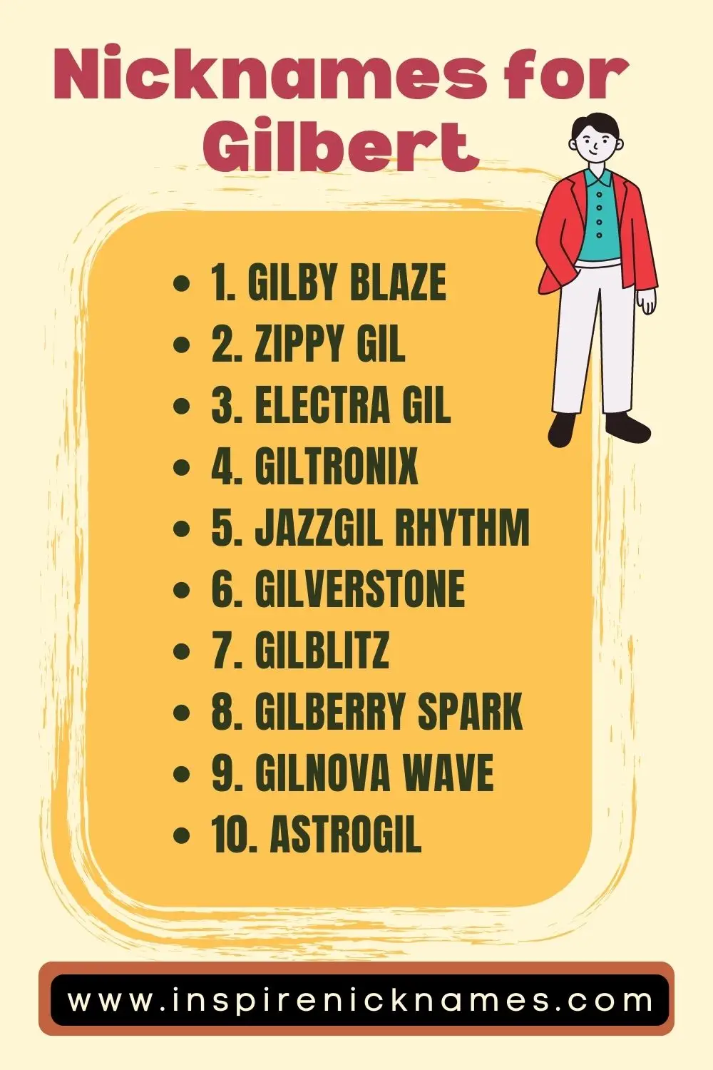 nicknames for gilbert list ideas