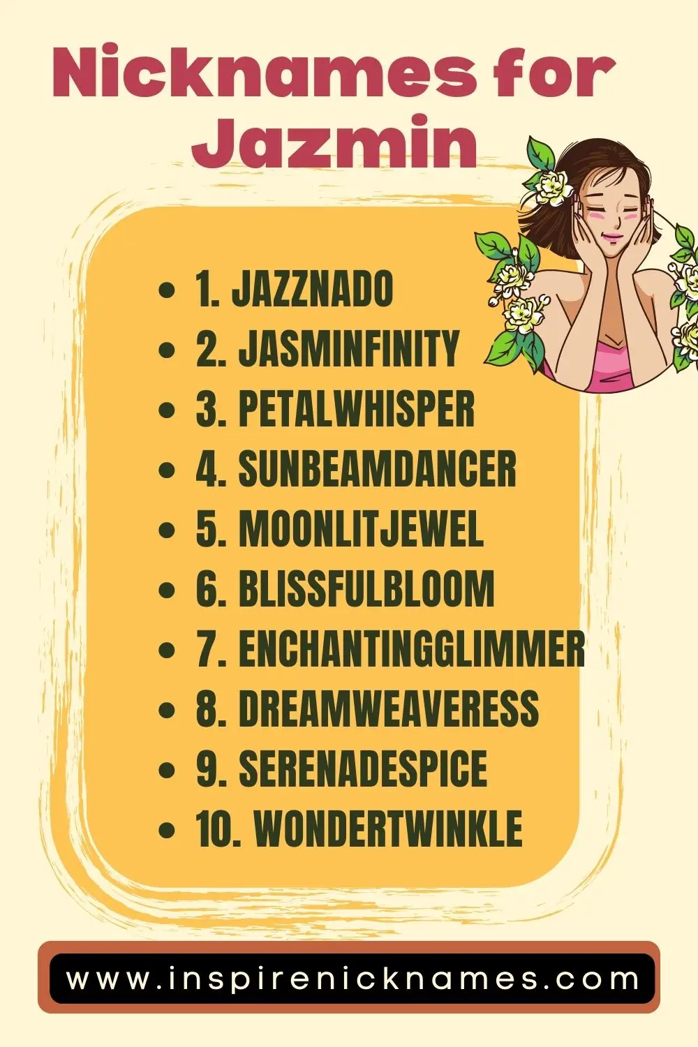 nicknames for jazmin list ideas