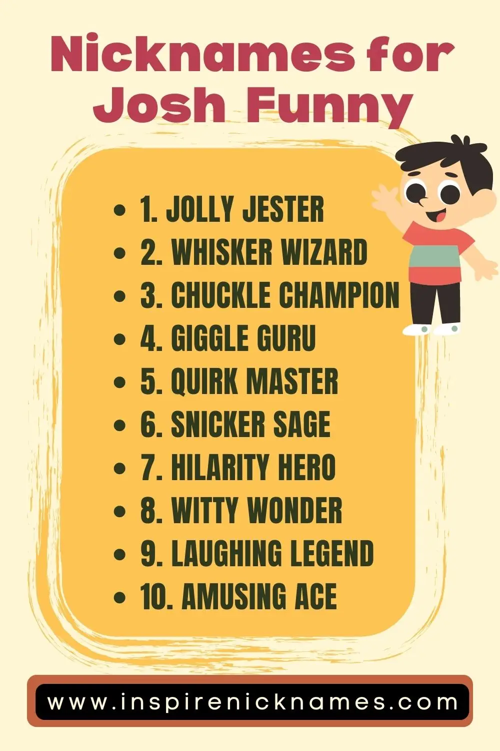 nicknames for josh funny list ideas