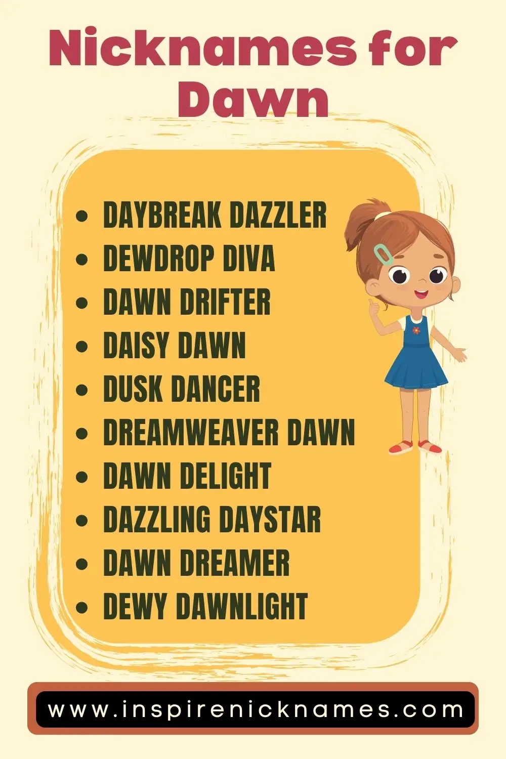 Nicknames for Dawn ideas list