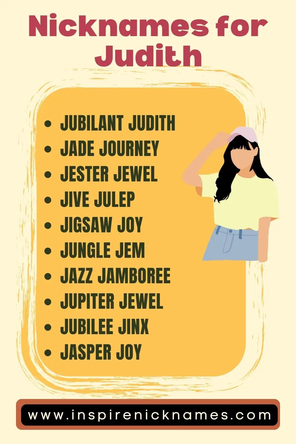 Nicknames for Judith ideas list