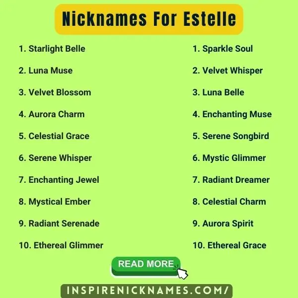 Nicknames for Estelle list ideas