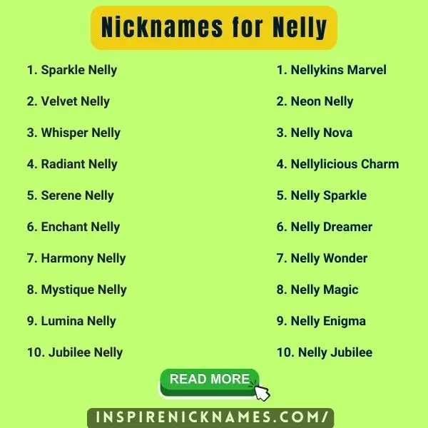nicknames for nelly list ideas