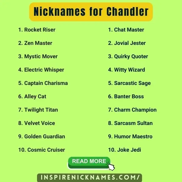 Nicknames for Chandler list ideas