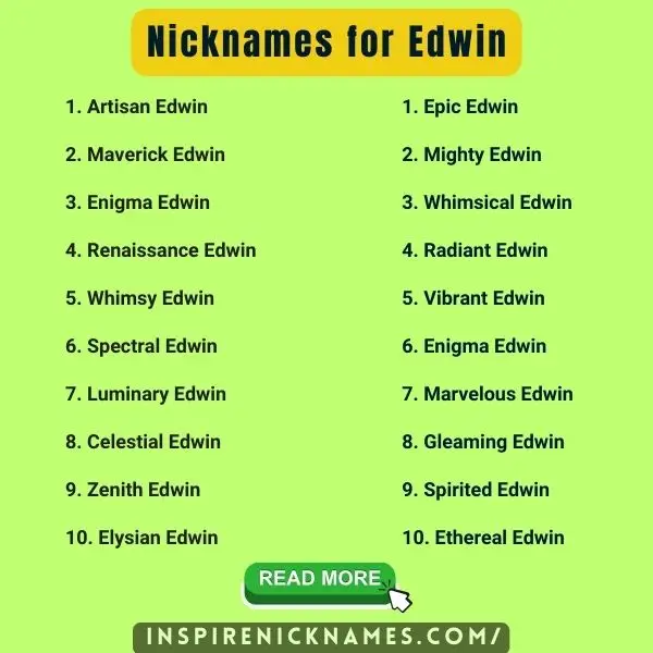 250 Crafting Nicknames For Edwin Personalize Perfectly