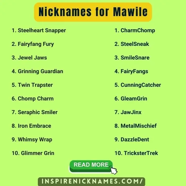 Nicknames for Mawile list ideas