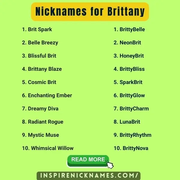 Nicknames for Brittany list ideas